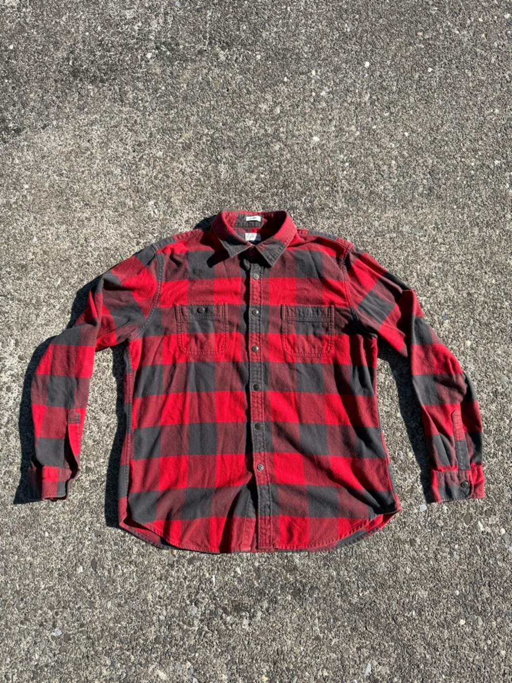 J. Crew Red and Black Buffalo Plaid Button-Down Shirt